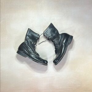1960s BF Goodrich Military Combat Boots Black Leather